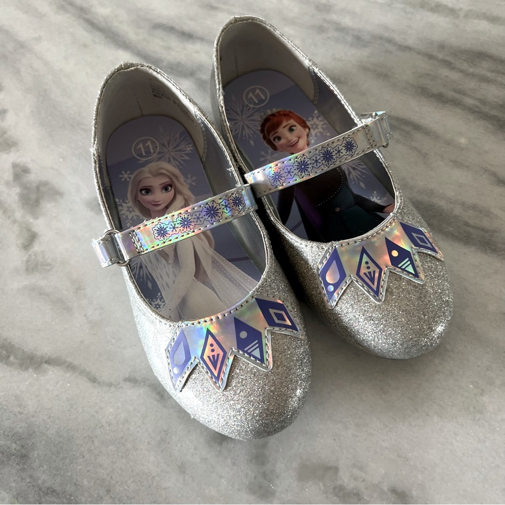 Disney's Frozen Anna & Elsa Toddler Girls' Mary Jane Shoes Size 11